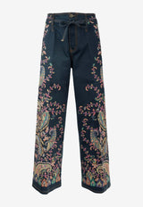 Etro Paisley Print Wide-Leg Jeans Multicolor WRNB0006-AKG58 X0883