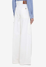 Etro Logo Patch Wide-Leg Jeans White WRNB0012AC169/O_ETRO-W0111