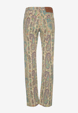Etro Paisley Print Straight-Leg Jeans Multicolor WRNB0019-AKH07 X0804