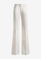 Etro Long Flared-Leg Jeans White WRNB0029-AU116 W0111