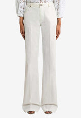 Etro Long Flared-Leg Jeans White WRNB0029-AU116 W0111