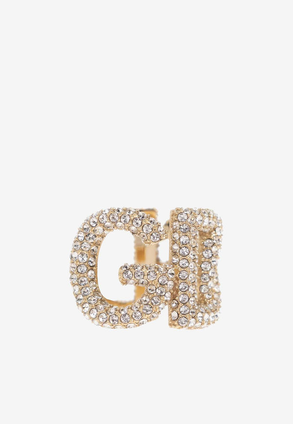Dolce & Gabbana Crystal-Embellished DG Logo Ring WRP8S1 W1111 ZOO00