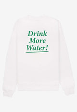 Sporty & Rich Drink More Water Sweatshirt White WS067S405DW_000_48