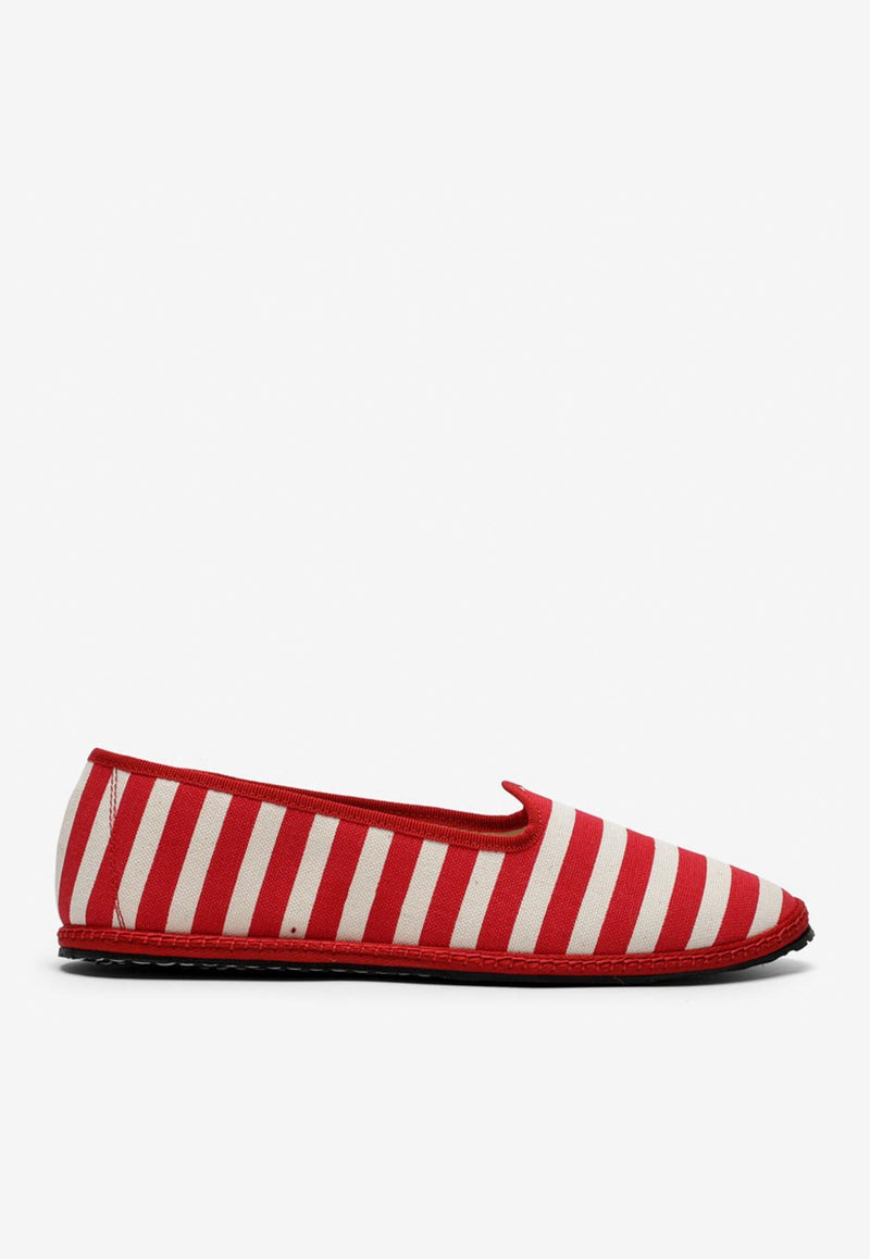 Vibi Venezia Gondola Striped Ballet Flats Red WS19FGO49CA04CO/K_VIBIV-GR