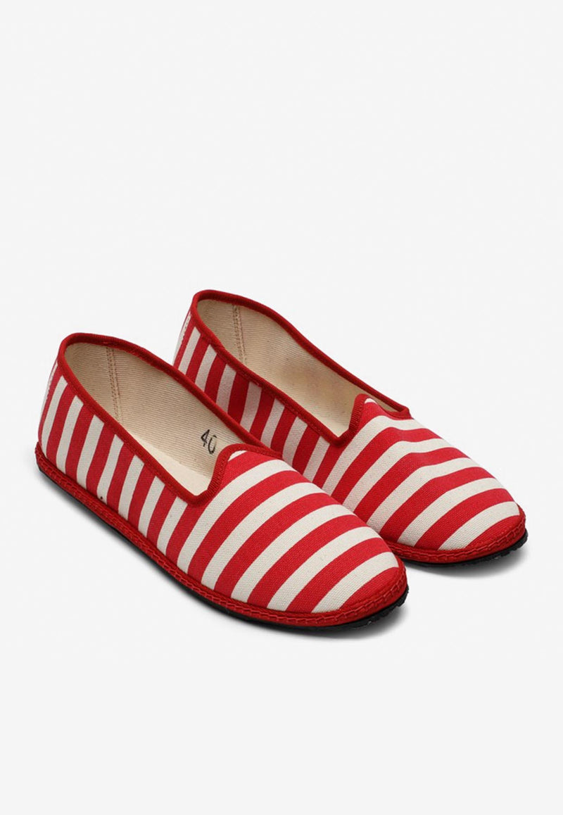 Vibi Venezia Gondola Striped Ballet Flats Red WS19FGO49CA04CO/K_VIBIV-GR