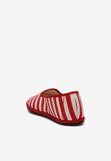 Vibi Venezia Gondola Striped Ballet Flats Red WS19FGO49CA04CO/K_VIBIV-GR