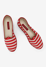 Vibi Venezia Gondola Striped Ballet Flats Red WS19FGO49CA04CO/K_VIBIV-GR