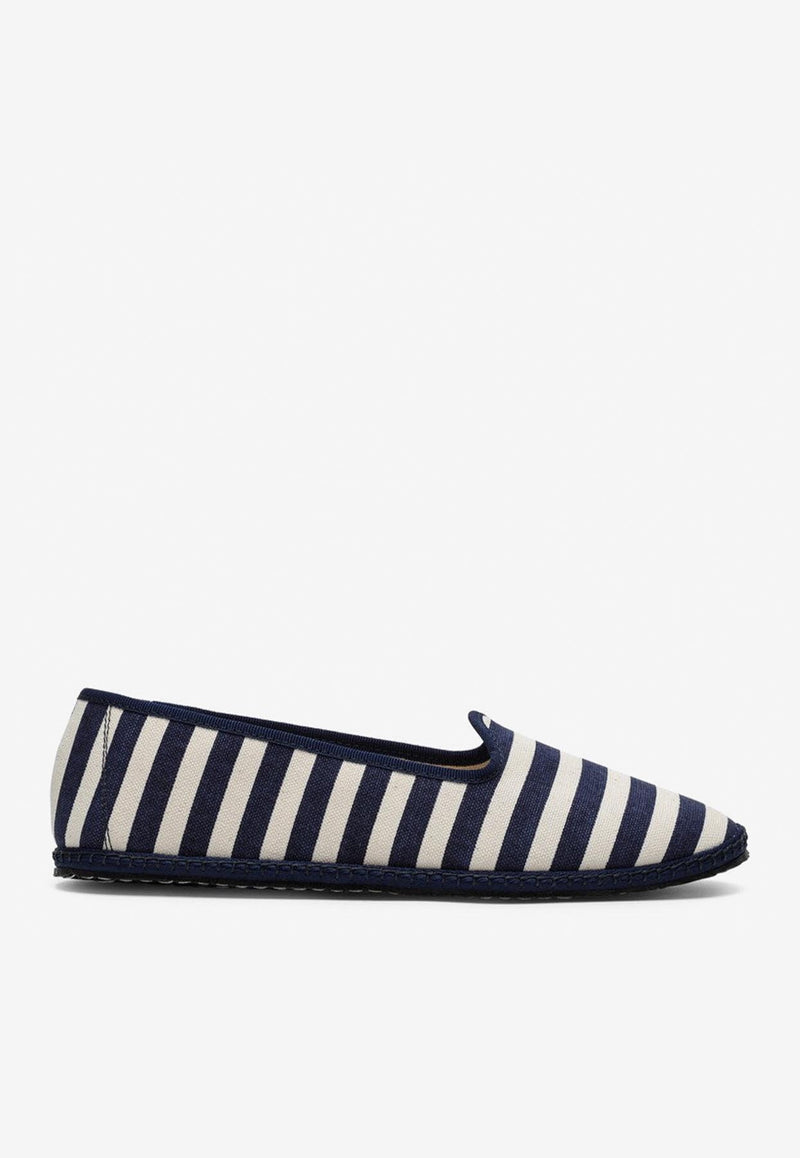 Vibi Venezia Gondola Striped Ballet Flats Blue WS19FGO50CA03CO/K_VIBIV-GB