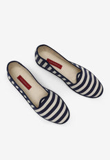 Vibi Venezia Gondola Striped Ballet Flats Blue WS19FGO50CA03CO/K_VIBIV-GB