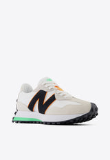 New Balance 327 Low-Top Sneakers in Lime Leaf with Hot Mango White WS327NC