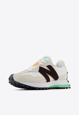 New Balance 327 Low-Top Sneakers in Lime Leaf with Hot Mango White WS327NC