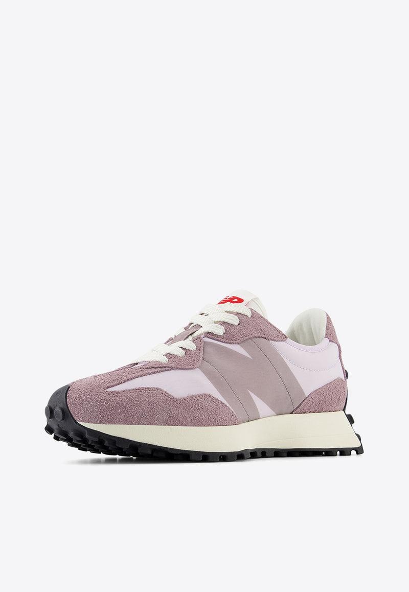 New Balance 327 Low-Top Sneakers in Ice Wine with White Purple WS327UD