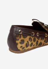 Etro Leopard Print Suede Boat Loafers Brown WS4S0001-AP435 X0820