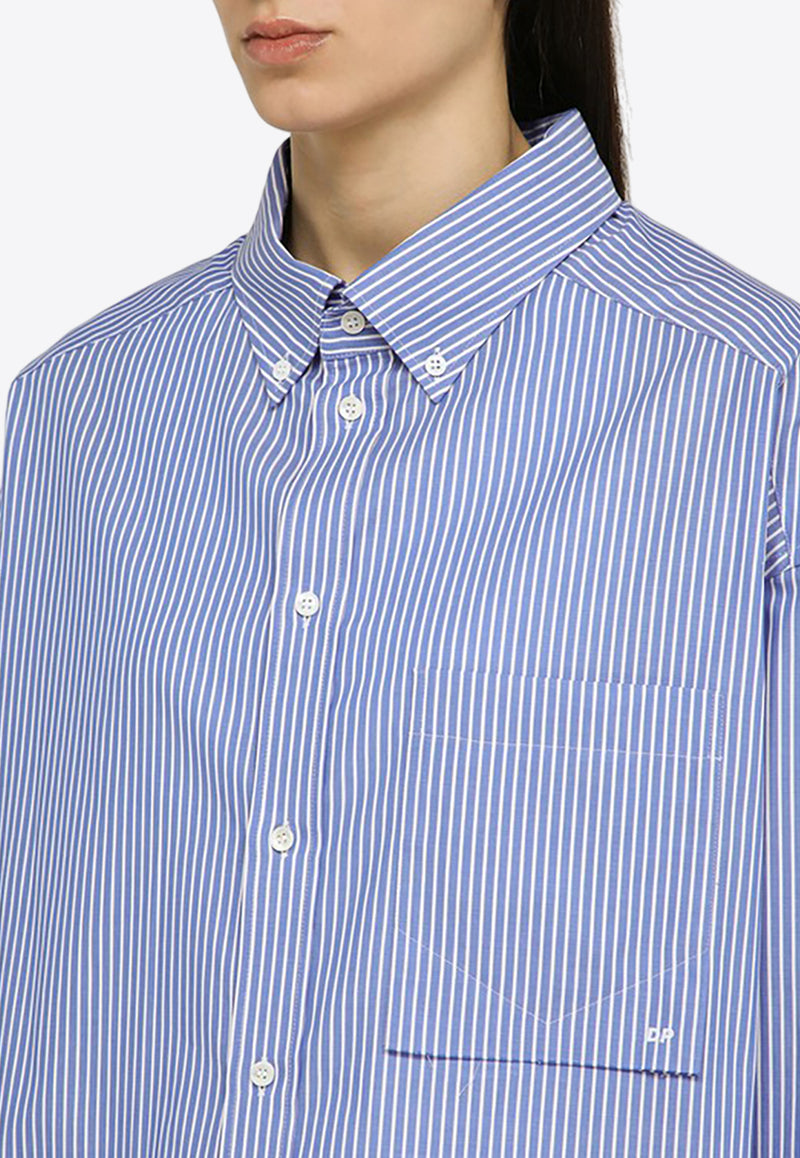 DARKPARK Striped Button-Down Shirt WSH05FAC09/O_DARKP-5001