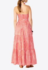 Poupette St Barth Thelma Strapless Maxi Dress Pink WTMR26LCXAKP_PINK