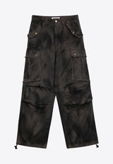 DARKPARK Washed Cargo Jeans Black WTR01FAP13W990/P_DARKP-W990