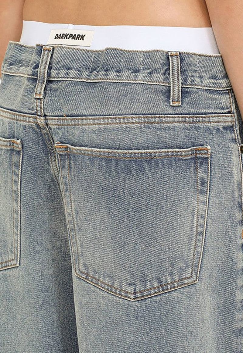 DARKPARK Jane Low-Rise Washed Jeans Light Blue WTR17DBL01/N_DARKP-W052