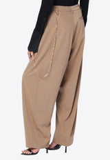 DARKPARK Phebe Tailored Pants with Chain Beige WTR36SFAW44_DARKP-0085