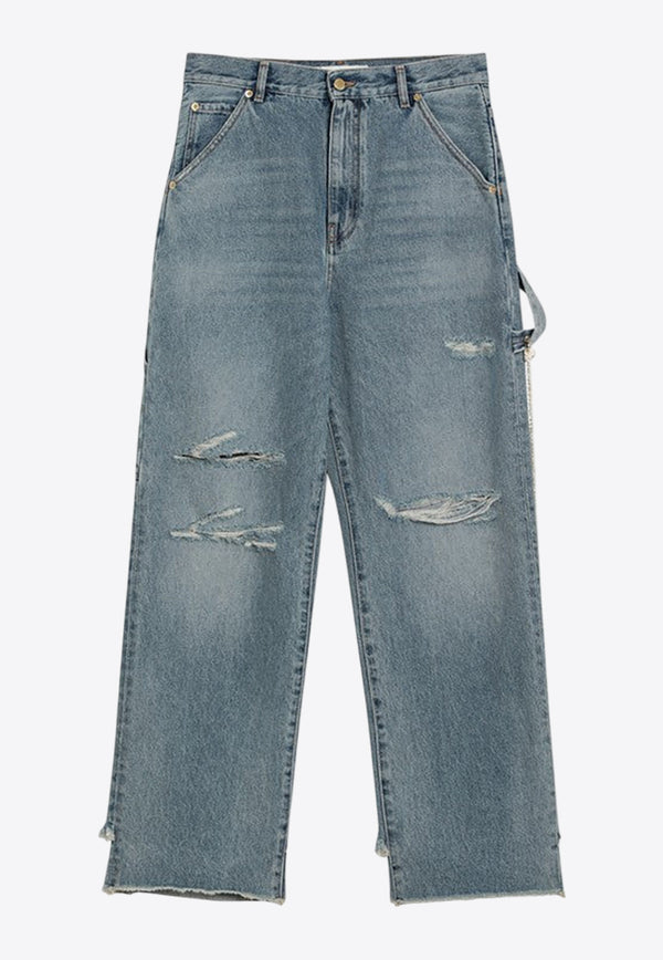 DARKPARK Washed Ripped Jeans Light Blue WTR58DBL01W052/Q_DARKP-W05201