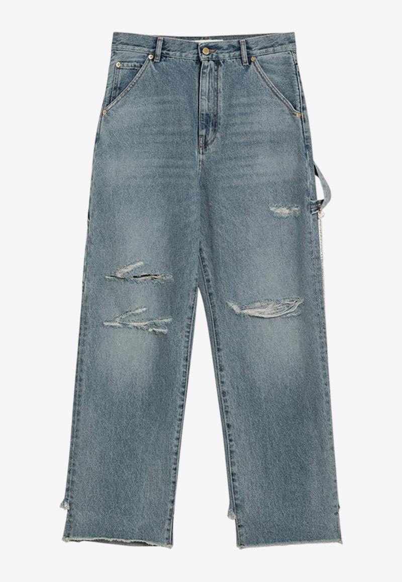 DARKPARK Washed Ripped Jeans Light Blue WTR58DBL01W052/Q_DARKP-W05201