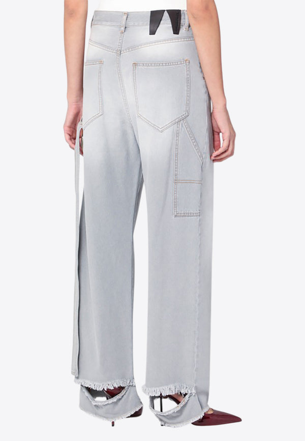 DARKPARK Lisa Wide-Leg Washed Jeans Gray WTR78DBW02W115/R_DARKP-W115