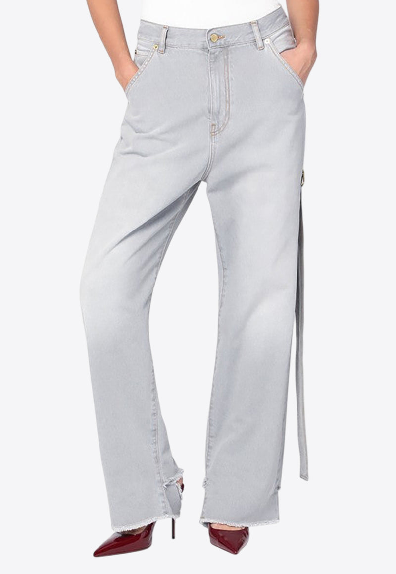 DARKPARK Lisa Wide-Leg Washed Jeans Gray WTR78DBW02W115/R_DARKP-W115