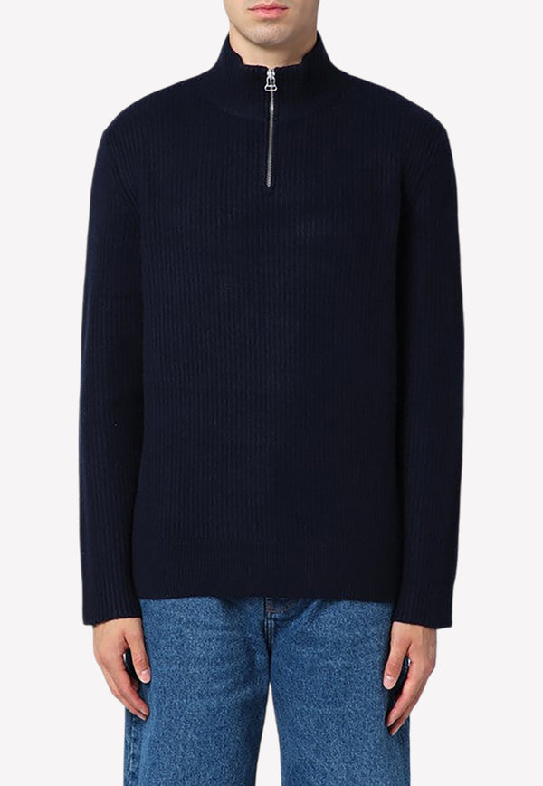 A.P.C. Alex Half-Up Wool Sweater Navy WVBAJ-H23057WO/P_APC-IAK