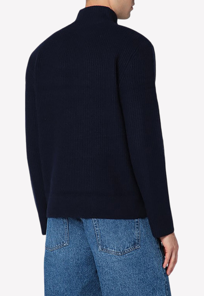 A.P.C. Alex Half-Up Wool Sweater Navy WVBAJ-H23057WO/P_APC-IAK