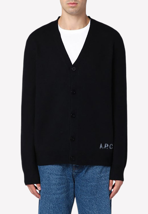 A.P.C. Kenny Logo Wool Cardigan Black WVBDK-H22305WO/P_APC-LZZ