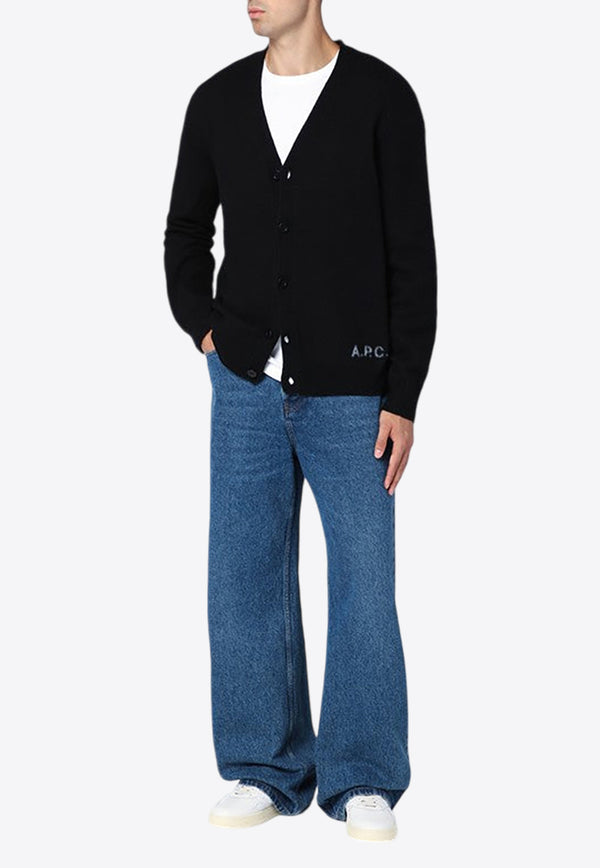 A.P.C. Kenny Logo Wool Cardigan Black WVBDK-H22305WO/P_APC-LZZ