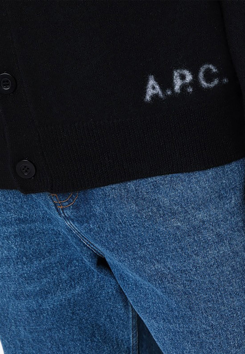 A.P.C. Kenny Logo Wool Cardigan Black WVBDK-H22305WO/P_APC-LZZ