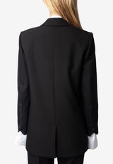 Zadig & Voltaire Viva Rhinestone Embellished Blazer Black WWBL01917_BLACK