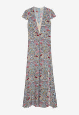 Zadig & Voltaire Ravish Floral Print Maxi Dress Multicolor WWDR02507_PRINTED