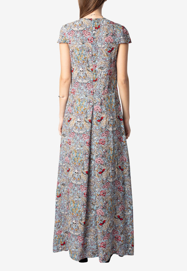 Zadig & Voltaire Ravish Floral Print Maxi Dress Multicolor WWDR02507_PRINTED