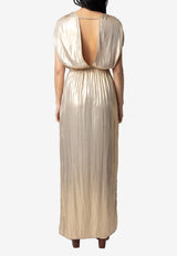 Zadig & Voltaire Ritmic Satin Maxi Dress Gold WWDR02532_GOLD