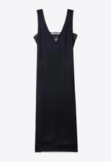 Zadig & Voltaire Renzo Satin Midi Dress Black WWDR02556_BLACK