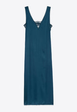 Zadig & Voltaire Renzo Satin Midi Dress Blue WWDR02556_BLUE