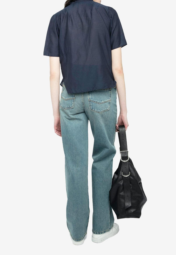 Zadig & Voltaire Elio Embroidered Heart Straight Jeans Denim WWJE01265_DENIM