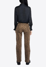 Zadig & Voltaire Leopard Print High-Rise Pants Brown WWJE01317_ANIMAL PRI