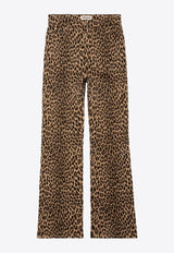 Zadig & Voltaire Leopard Print High-Rise Pants Brown WWJE01317_ANIMAL PRI