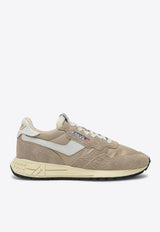 Autry Reelwind Nylon and Suede Low-Top Sneakers Beige WWLWNC08/P_AUTRY-NC08