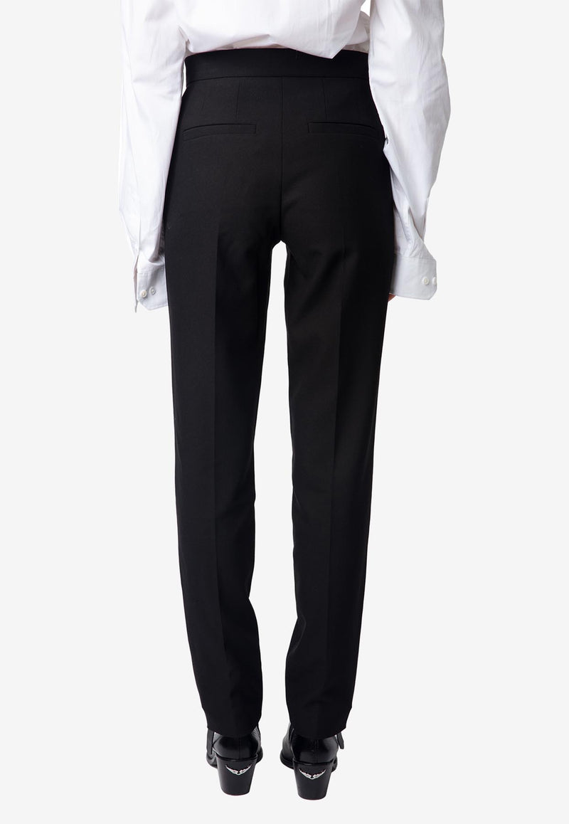Zadig & Voltaire Panny Straight-Leg Tailored Pants Black WWPA01823_BLACK