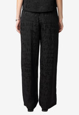 Zadig & Voltaire Pin Jacquard Silk Pants Black WWPA01852_BLACK