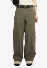 Zadig & Voltaire Pinto Wide-Leg Cargo Pants Green WWPA01857_GREEN