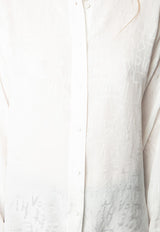 Zadig & Voltaire Truett Jacquard Silk Long-Sleeved Shirt White WWSH02173_WHITE