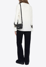 Zadig & Voltaire Tuan Silk Blouse with Lace-Insert White WWSH02236_WHITE BLAC
