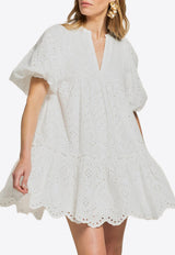Poupette St Barth Cruz Broderie Anglaise Mini Dress White WZRR26NCCWIN_WHITE