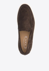 Tod's Jute-Trimmed Suede Loafers Brown XXM59K00040_M8W_S800