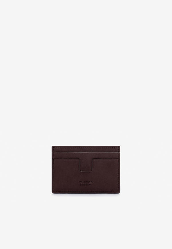 Tom Ford T-line Leather Cardholder Y0232-LCL449G 1B076 Black