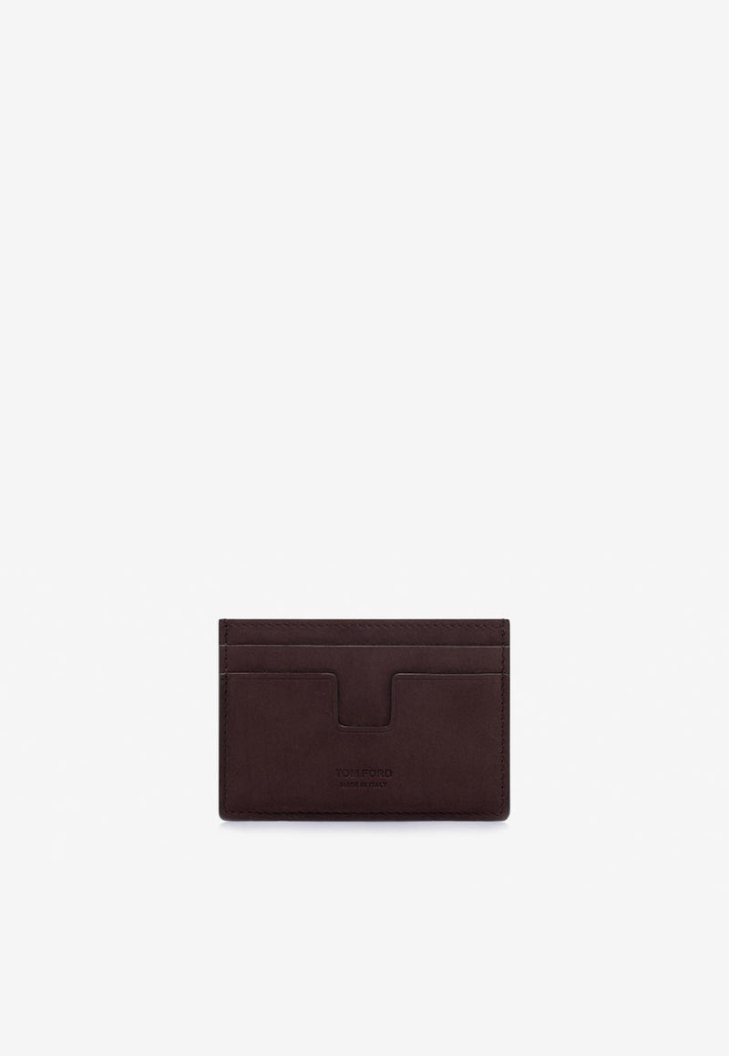 Tom Ford T-line Leather Cardholder Y0232-LCL449G 1B076 Black